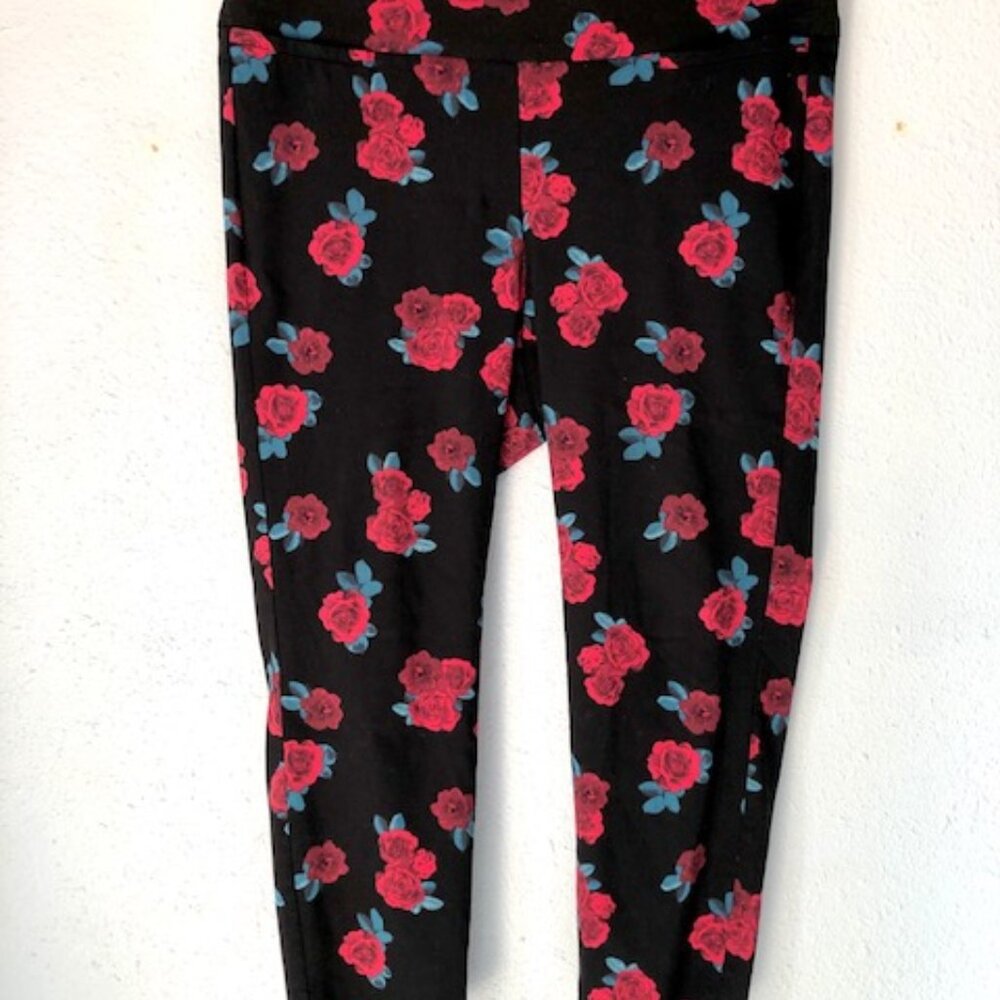 LB Stretch leggings with roses